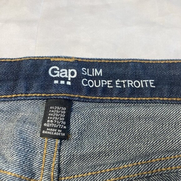 Gap Slim Jeans Men’s Size 29x30 Straight Medium Wash - Picture 3 of 7